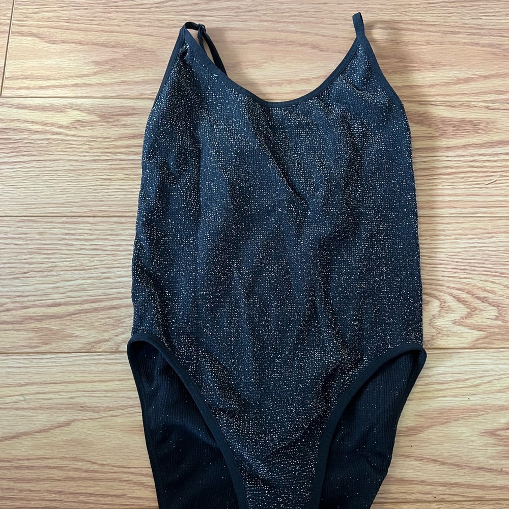 black sparkly bodysuit NEVER WORN